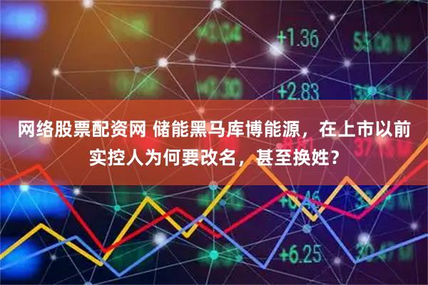 网络股票配资网 储能黑马库博能源，在上市以前实控人为何要改名，甚至换姓？