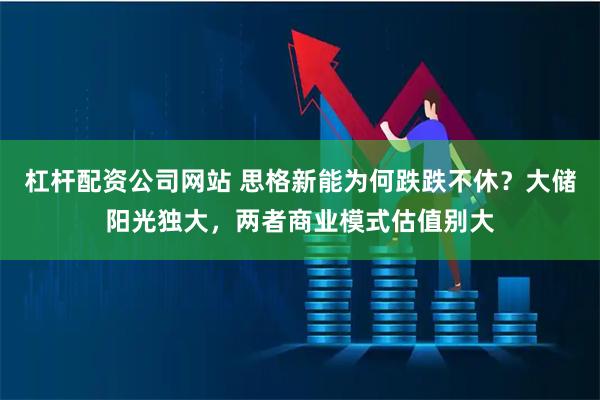 杠杆配资公司网站 思格新能为何跌跌不休？大储阳光独大，两者商业模式估值别大